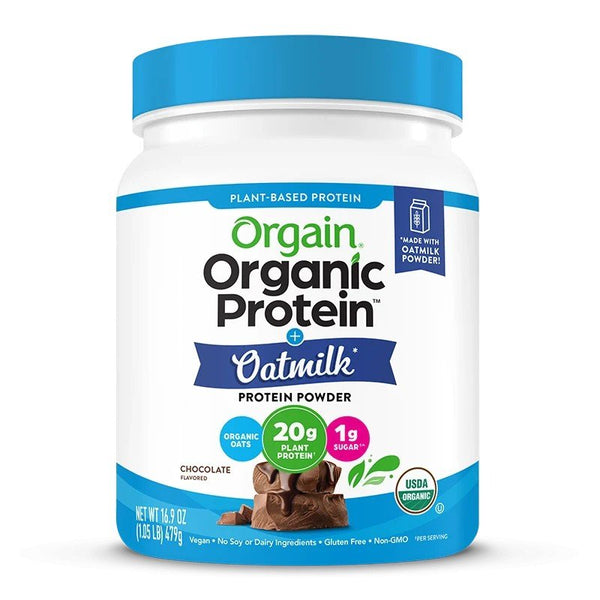 Orgain Organic Protein + Oatmilk Plant Based Protein Powder - Chocolate 16.9 oz (1.05 lb) 47 Powder