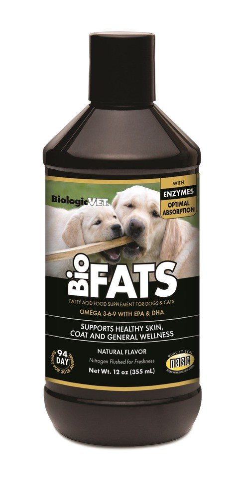 BiologicVet BioFats Omega 3-6-9 Fatty Acid for Dogs & Cats 12 fl oz Liquid