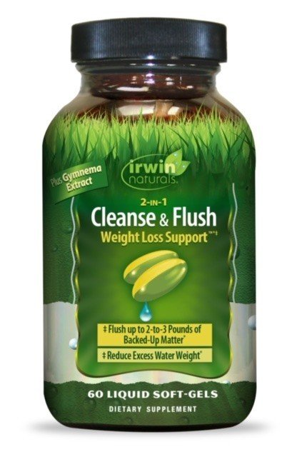 Irwin Naturals 2-IN-1 Cleanse & Flush Weight Loss Support 60 Liquid Softgel