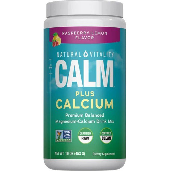 Natural Vitality Natural Calm Plus Calcium Raspberry Lemon 16 oz Powder