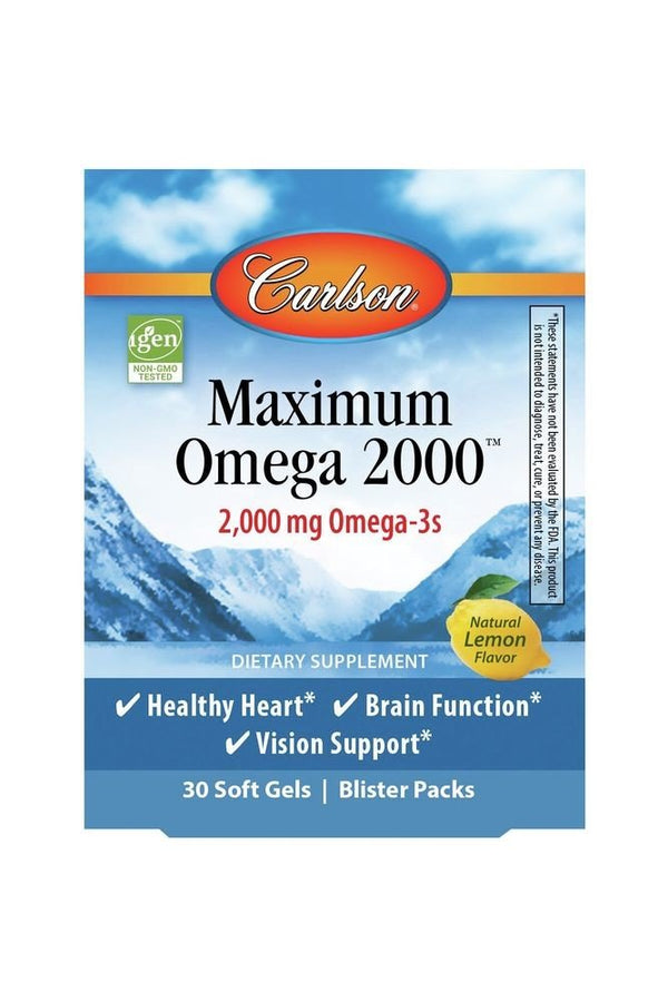 Carlson Laboratories Maximun Omega 2000 Travel Pack 30 Softgel