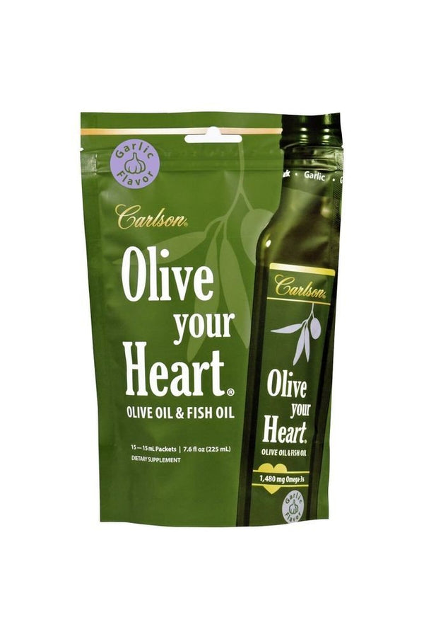 Carlson Laboratories Olive Your Heart Garlic 15 Packets Box