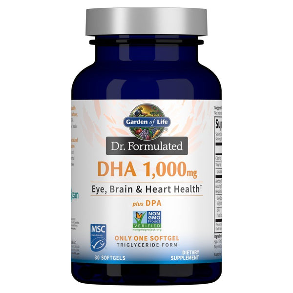 Garden of Life Dr. Formulated DHA 1000mg - Lemon 30 Softgel