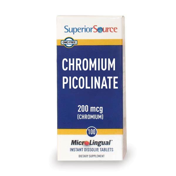 Superior Source Chromium 200 mcg. (Chromium Picolinate) 100 Sublingual Tablet
