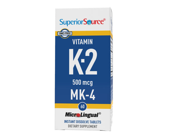 Superior Source Vitamin K-2 500 mcg (MK-4) 60 Sublingual Tablet