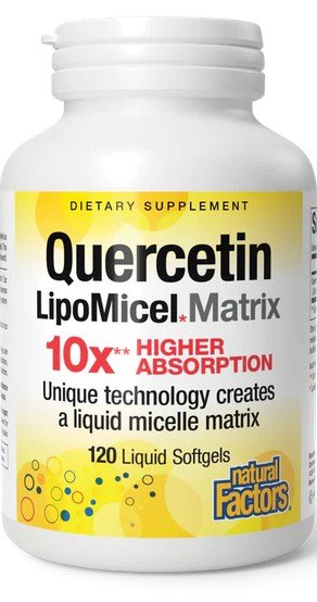 Natural Factors Quercetin LipoMicel Matrix 120 Liquid Softgel