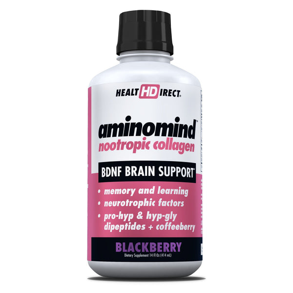 Health Direct AminoMind Nootropic Collagen-BDNF Brain Support-Blackberry 14 fl oz. Liquid