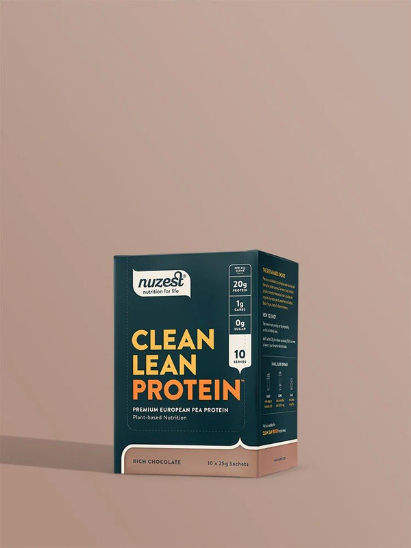 NuZest Clean Lean Protein Rich Chocolate 10 Packets Powder