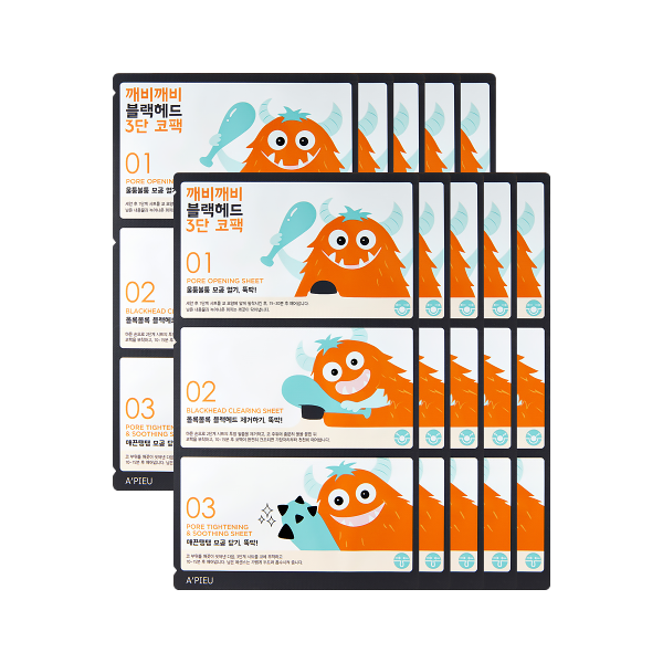 A'PIEU Goblin Blackhead 3-Step Nose Pack 10ea