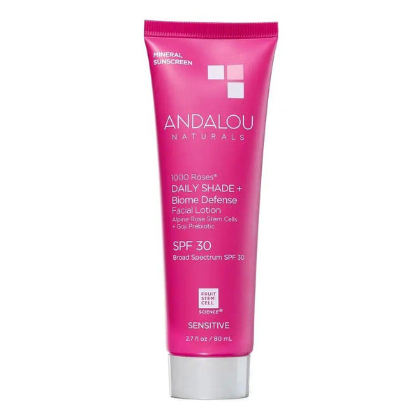 Andalou Naturals Sensitive Daily Shade + Biome Defense SPF 30 Facial Lotion 2.7 fl oz. Lotion
