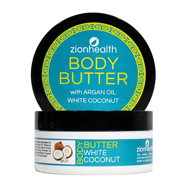 Zion Health Body Butter White Coconut 4 oz Cream