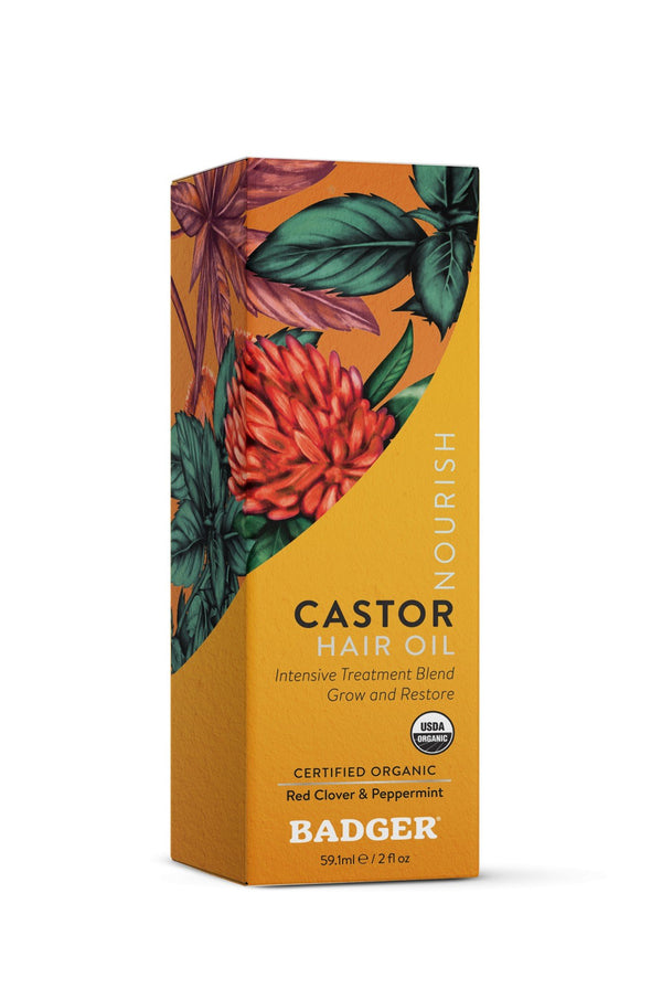 Badger Castor Hair Oil 2 oz Oil