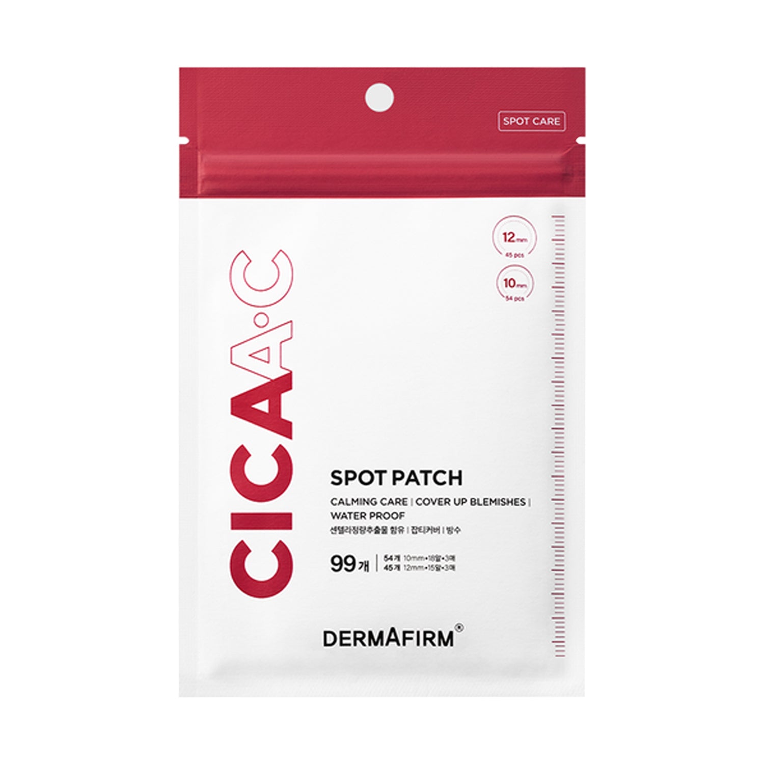 DERMAFIRM CICA A. C Spot Patch Calming Care Cover Up Blemishes Water Proof 99ea
