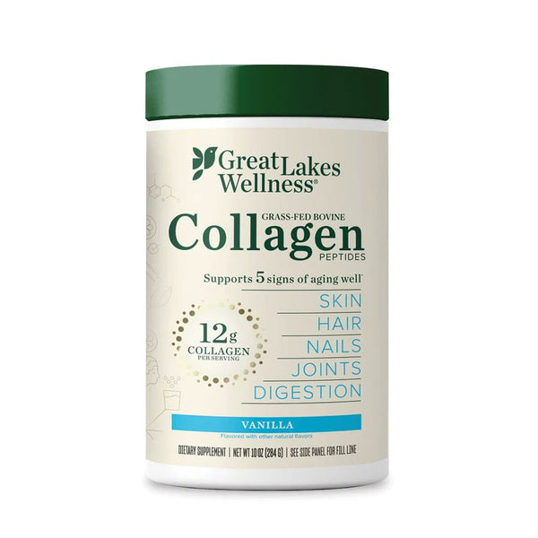 Great Lakes Wellness Collagen Peptides-Vanilla 10 oz (284 g) Powder