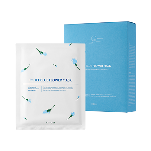 HYGGEE Relief Blue Flower Mask 35ml x 10ea