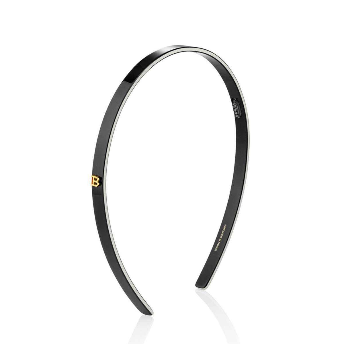 BALMAIN Cellulose Acetate Headband Black/White