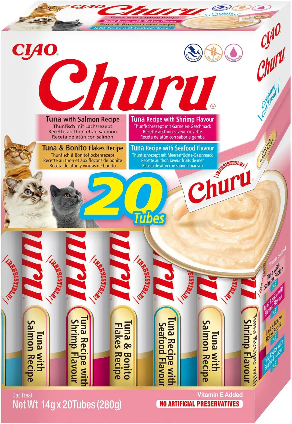 Ciao Churu Cat BOX Seafood Variety 20 tubes × 14 g