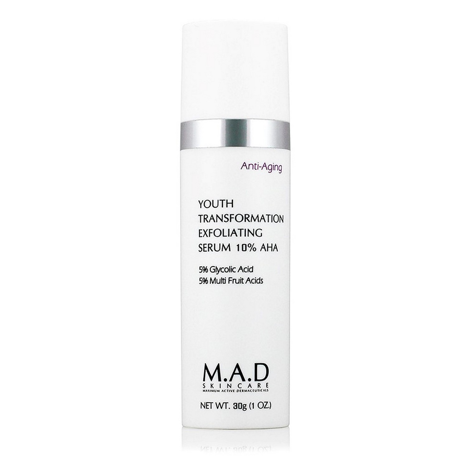 M.A.D SKINCARE Youth Transformation Exfoliating Serum 10% AHA (30 g / 1.0 oz)