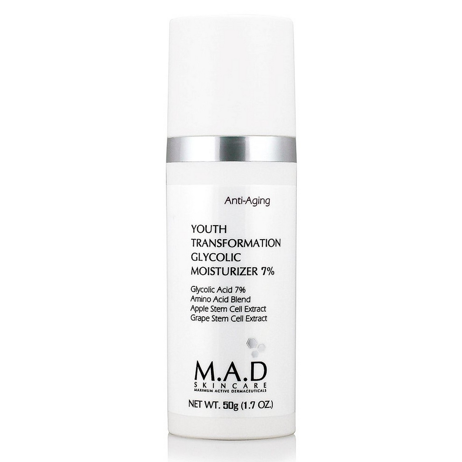 M.A.D SKINCARE Youth Transformation Glycolic Moisturizer 7% (50 g / 1.7 oz)