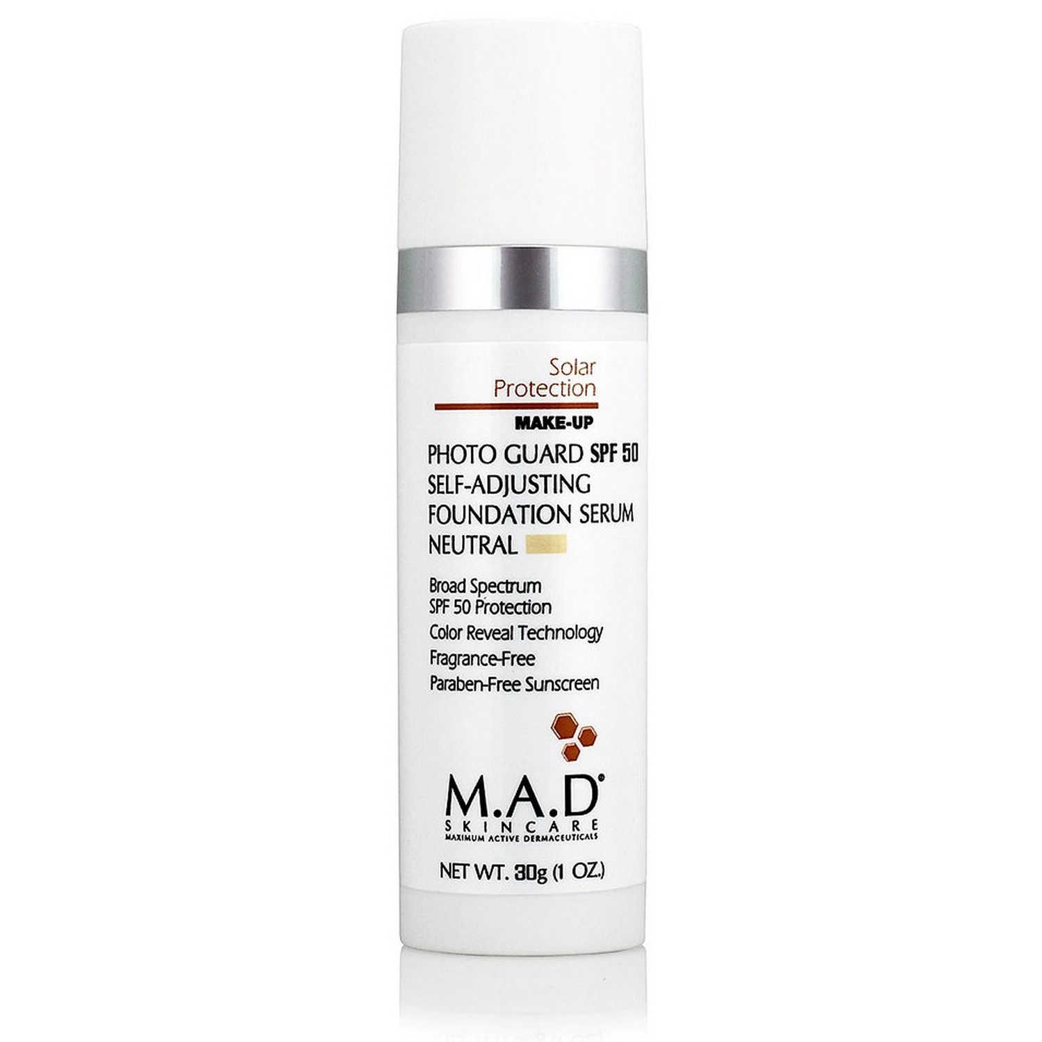 M.A.D SKINCARE Photo Guard SPF 50 Self-Adjusting Foundation Serum - Neutral (30 g / 1.0 oz)