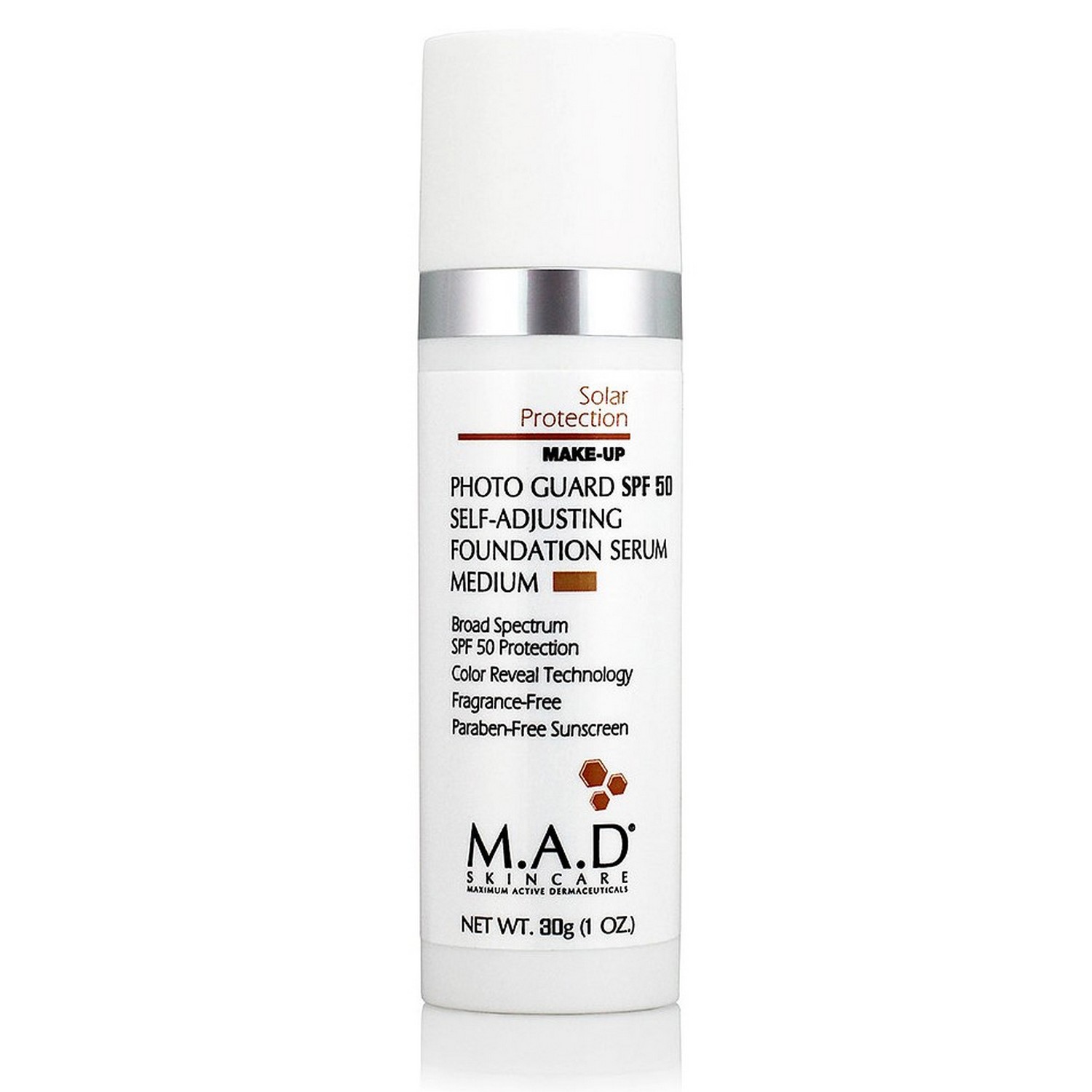 M.A.D SKINCARE Photo Guard SPF 50 Self-Adjusting Foundation Serum - Medium (30 g / 1.0 oz)