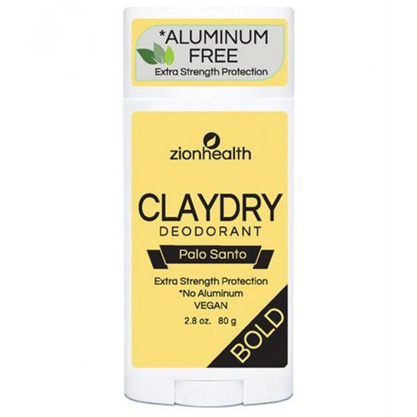 Zion Health Clay Dry Bold Palo Santo Deodorant 2.8 oz Stick