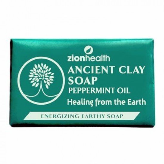 Zion Health Ancient Clay Peppermint Oil Soap 6 oz Bar Soap