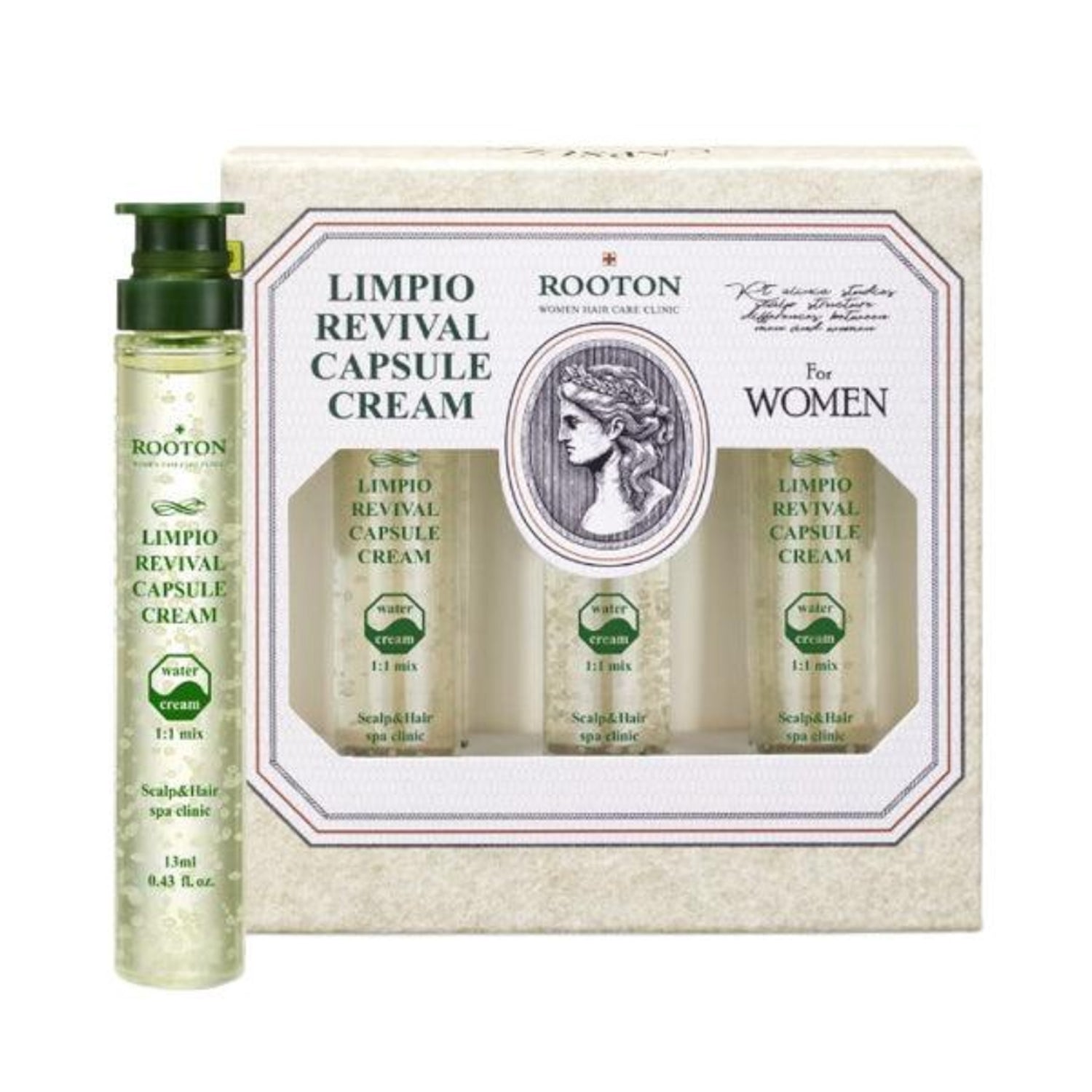 ROOTON Limpio Capsule Regeneration Cream Hair Pack 13ml*6