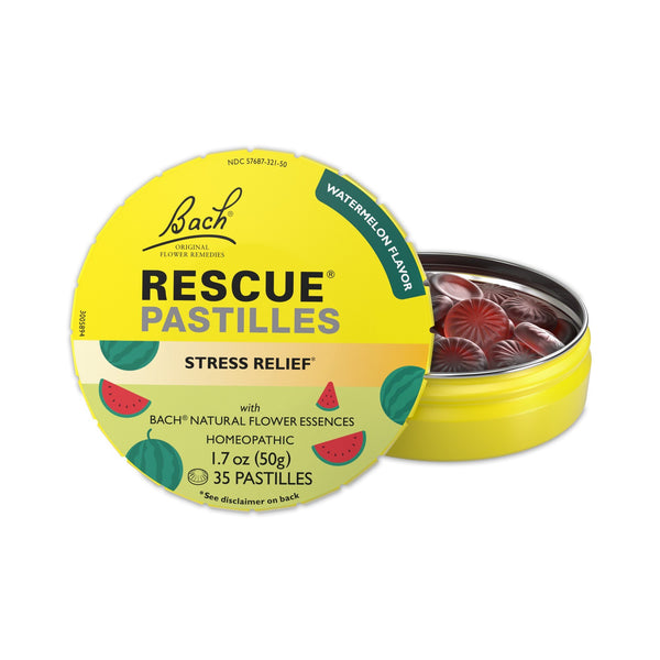 Bach Rescue Stress Relief Pastilles - Watermelon - Pastilles 50 g(1.7 oz) Pastilles
