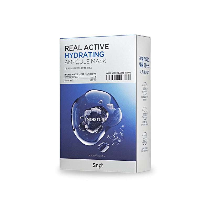 Snp Real Active Hydrating Ampoule Mask Sheet 10ea