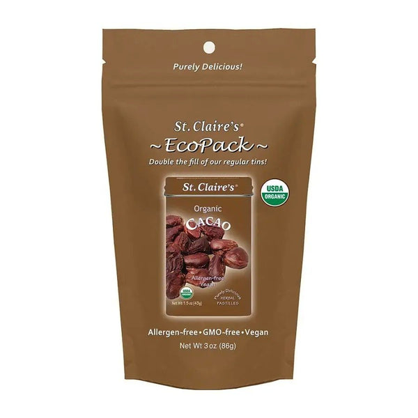 St.Claires Organics Cacao Herbal Pastilles Eco-Pack 3 oz. Pastilles