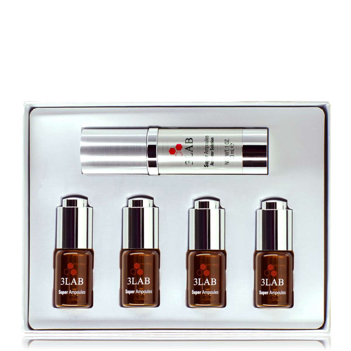 3LAB Super Ampoules - Intensive treatment for perfect smoothing and brightening of tired skin 1 x 30 ml + 4 x 0.024 g