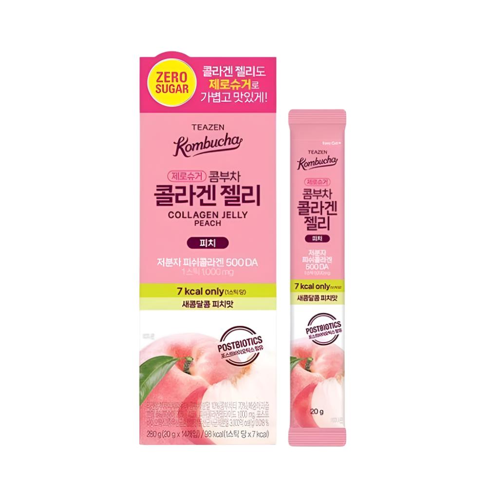 TEAZEN Kombucha Collagen Jelly Peach 20gx14pcs