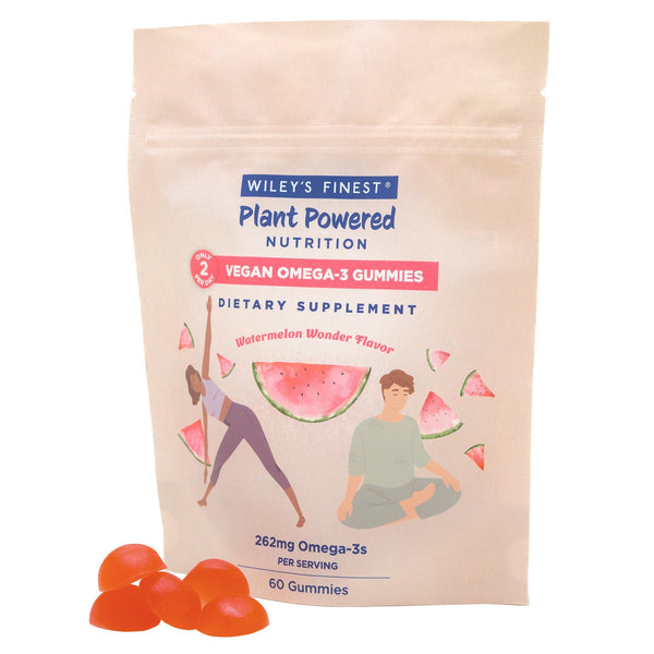 Wileys Finest Vegan Omega-3 Gummies Watermelon Wonder 60 Gummy