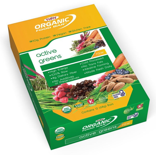 THriV Organic Food Bar Organic Food Bar Active Greens - Box 12 Box