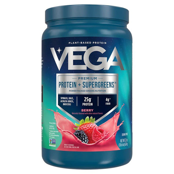 Vega Protein + Supergreens Berry 22 oz Powder