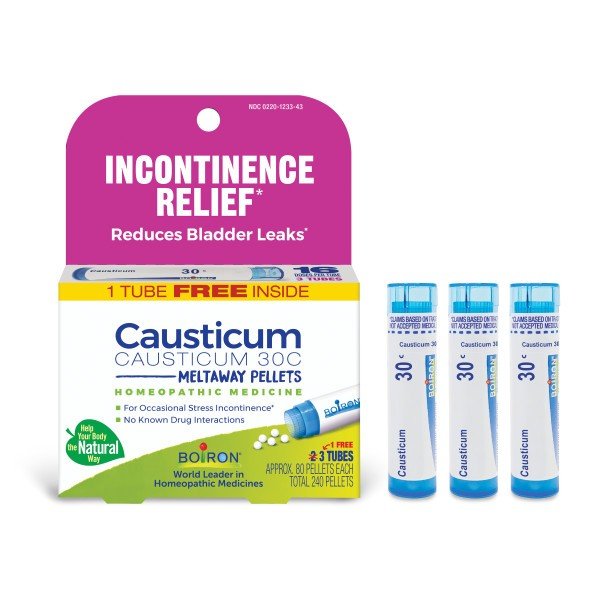 Boiron Causticum 30C 3 MDT Homeopathic Medicine For Incontinence Relief 3 Tubes Box