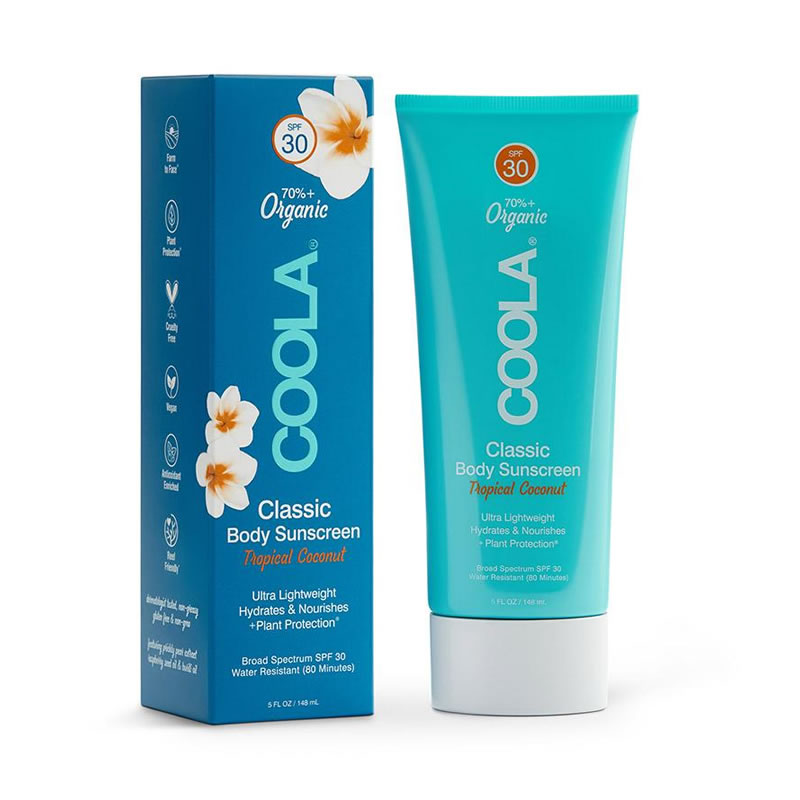 COOLA Classic Body Organic Sunscreen Broad Spectrum SPF 30 - Tropical Coconut (5.0 fl oz / 148 ml)