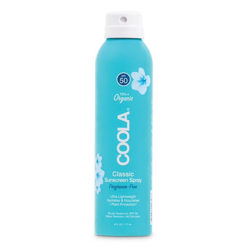 COOLA Classic Body Organic Sunscreen Spray Broad Spectrum SPF 50 (6.0 fl oz / 177 ml) (All Varieties)