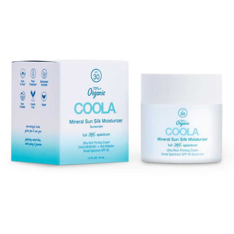 COOLA Full Spectrum 360 Mineral Sun Silk Moisturizer Organic Face Sunscreen SPF 30 (1.5 fl oz / 44 ml)