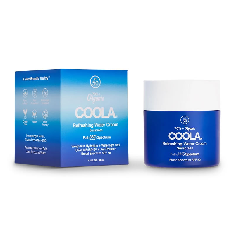 COOLA Refreshing Water Cream Organic Sunscreen Full Spectrum 360 SPF 50 (1.5 fl oz / 44 ml)