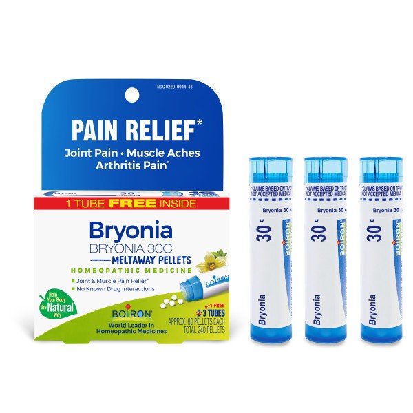Boiron Bryonia 30C 3 MDT Homeopathic Medicine For Pain Relief 3 Tubes Pellet
