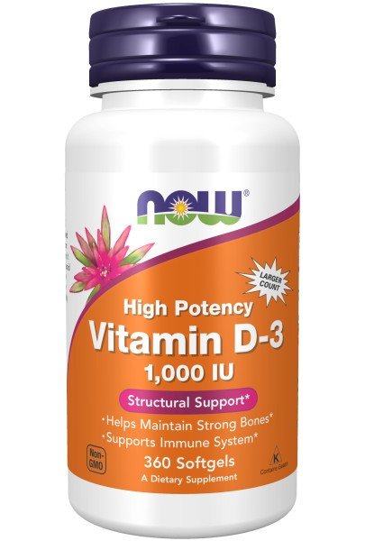 Now Foods Vitamin D3 1000 IU 360 Softgel