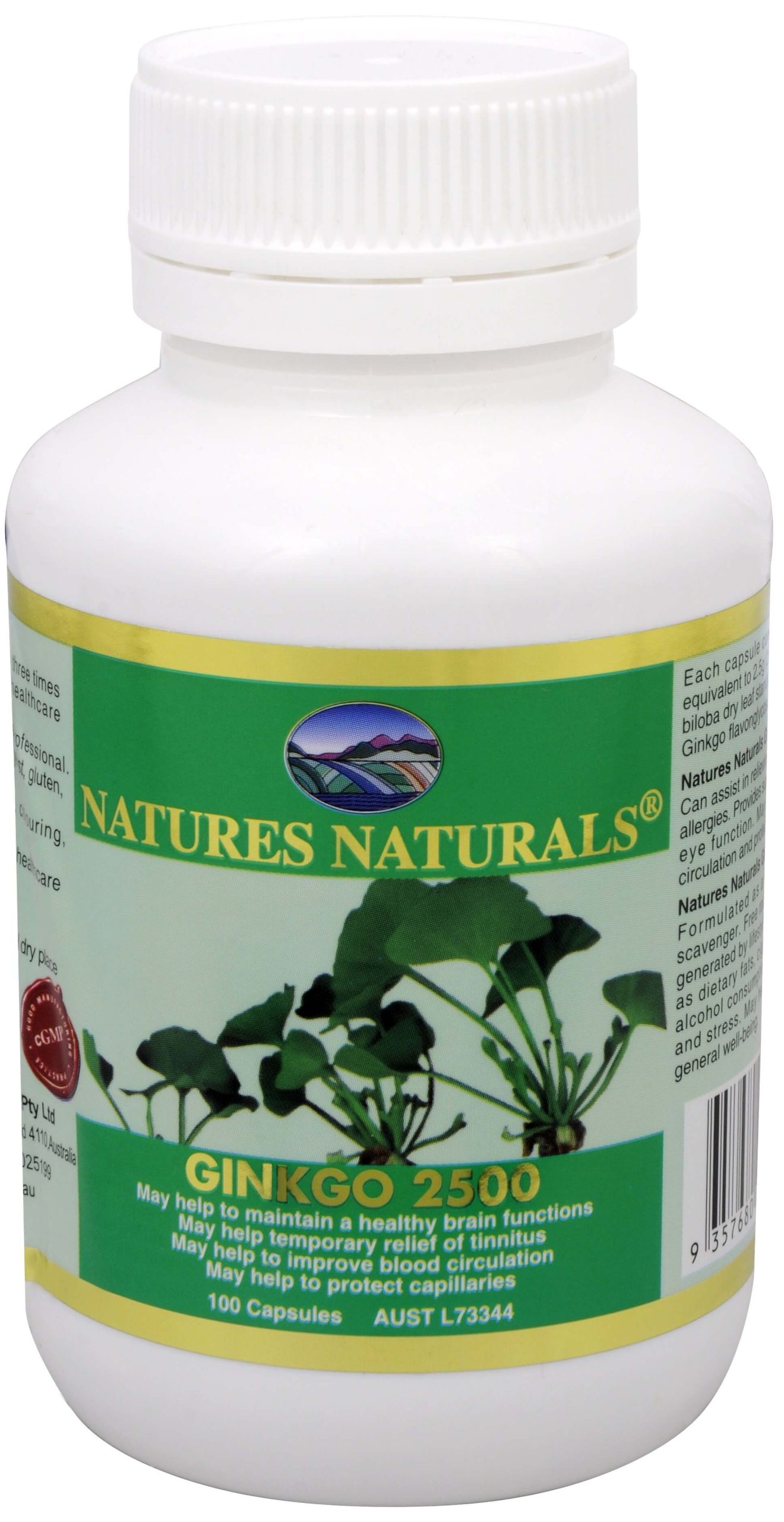 Australian Remedy Ginkgo 2500 mg 100 capsules