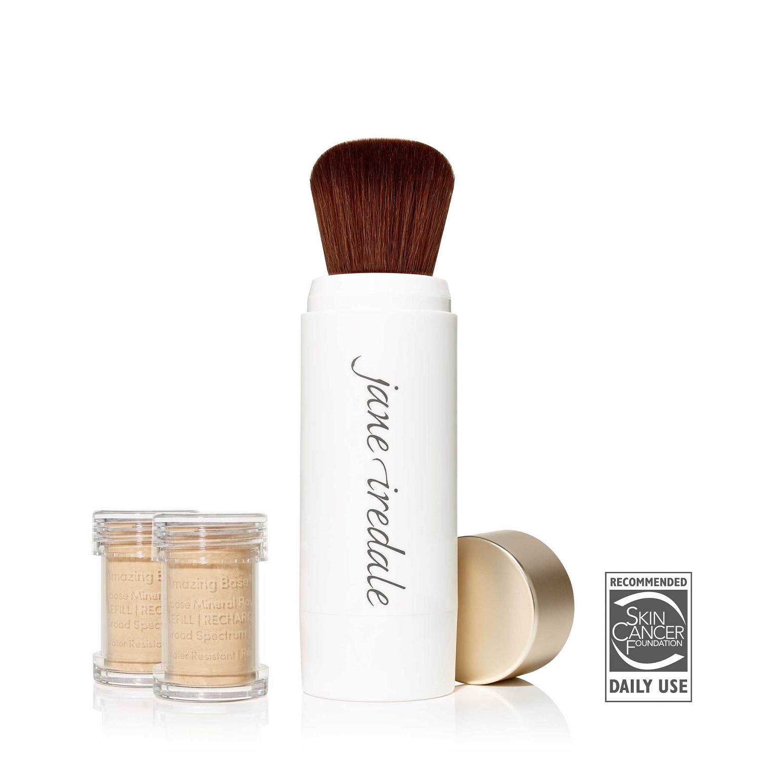 jane iredale Amazing Base Loose Mineral Powder Refillable Brush SPF 20 / 15 (Brush + 2 Refills) (All Varieties)