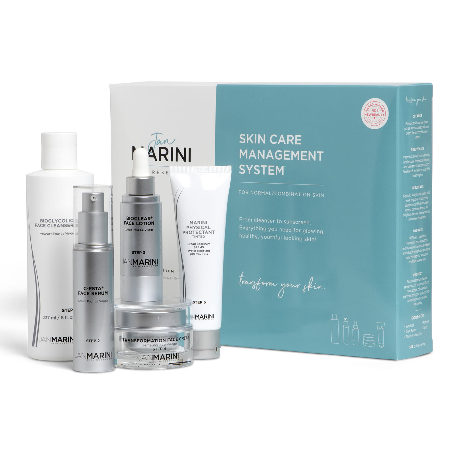Jan Marini Skin Care Management System - Normal / Combination with Physical Protectant SPF 45 ($420 Value) (set)