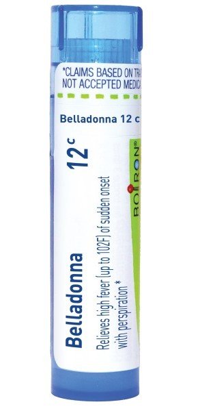 Boiron Belladonna 12C Homeopathic Single Medicine For Cough, Cold & Flu 80 Pellet