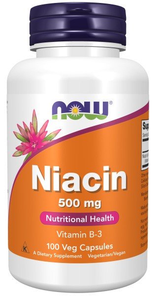 Now Foods Niacin 500mg 100 Capsule