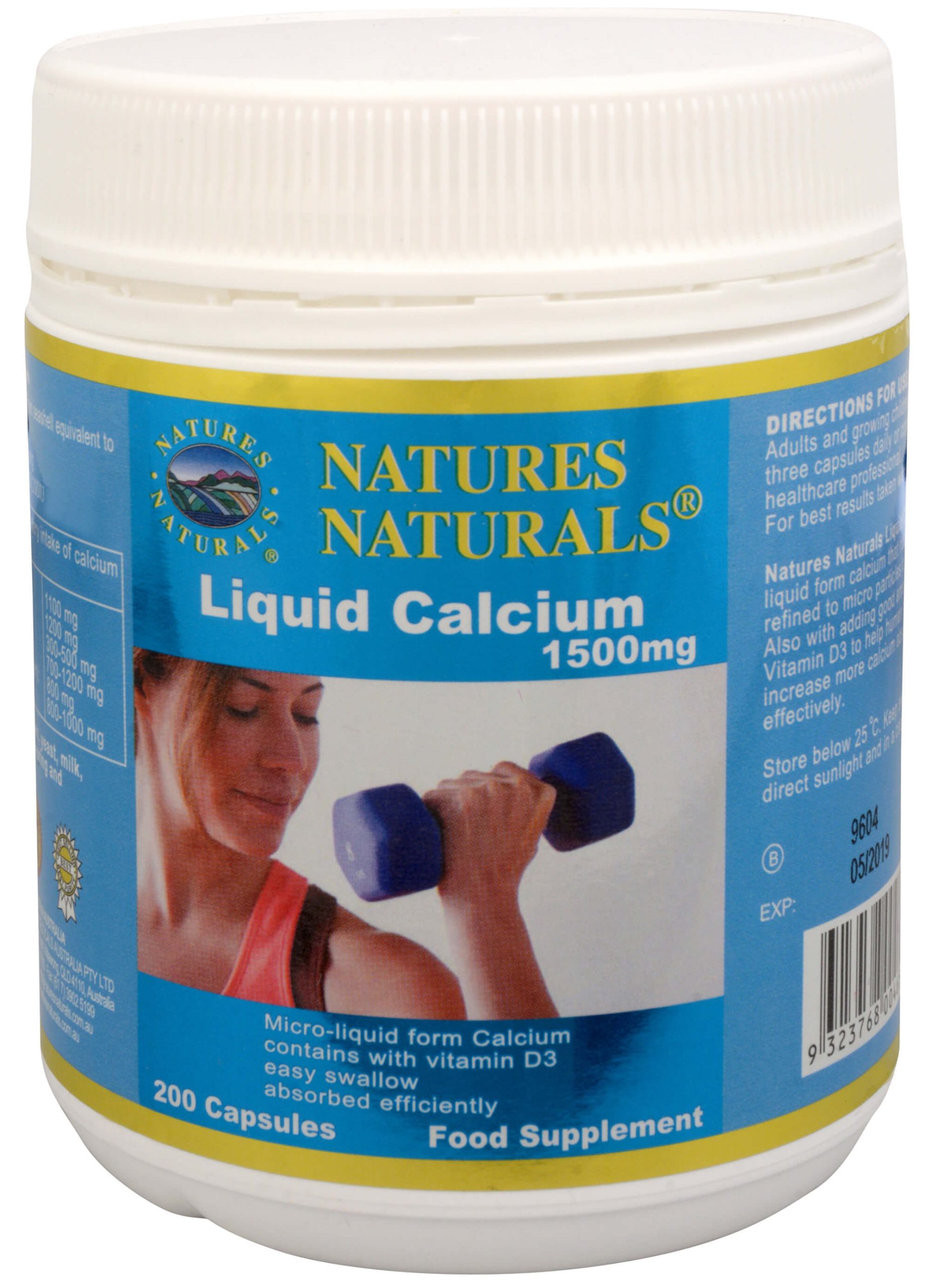 Australian Remedy Liquid Calcium 1500 mg 200 capsules