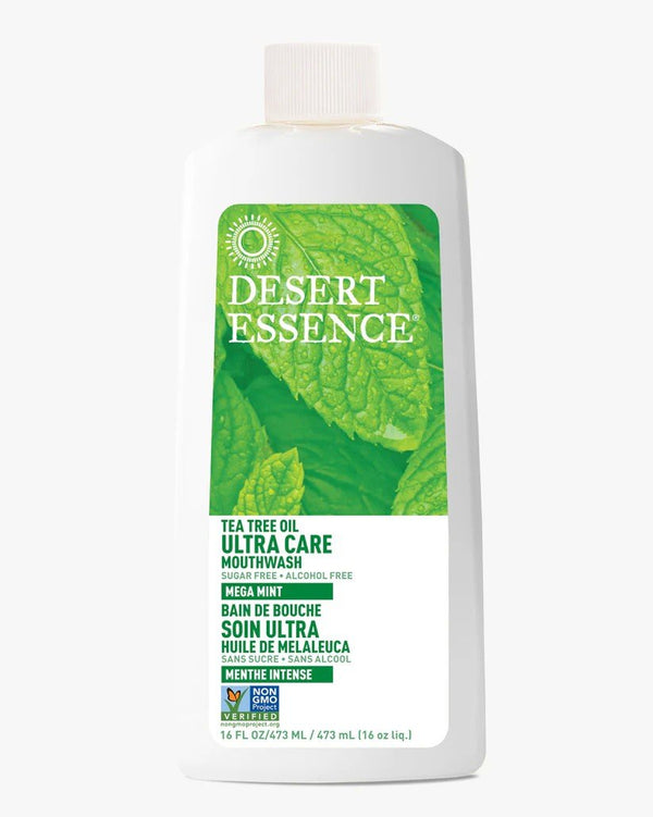 Desert Essence Tea Tree Oil Ultra Care Mouthwash Mega Mint Liquid